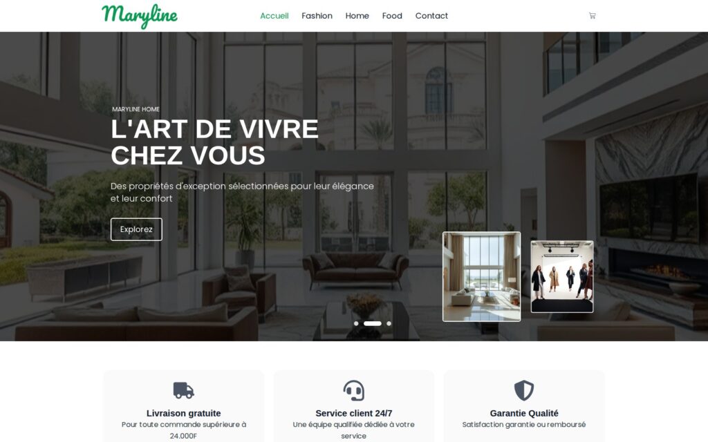 Capture d’écran du site Maryline