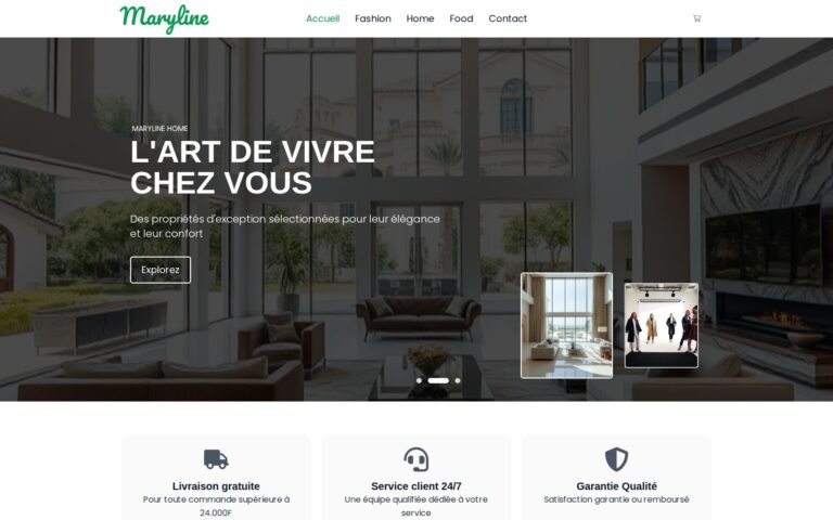 Capture d’écran du site Maryline