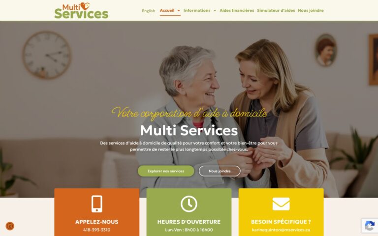 Capture d’écran du site Multi Services